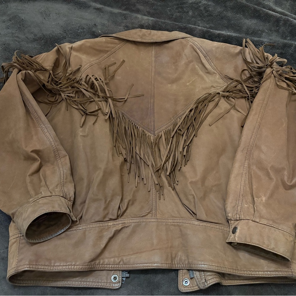 Vintage Brown Genuine Leather Jacket made in Canada